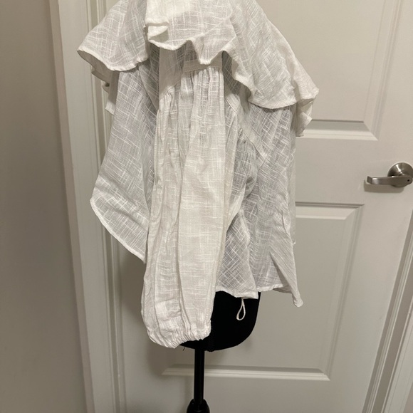 Free People Zuri Ruffle Blouse. - Picture 8 of 9